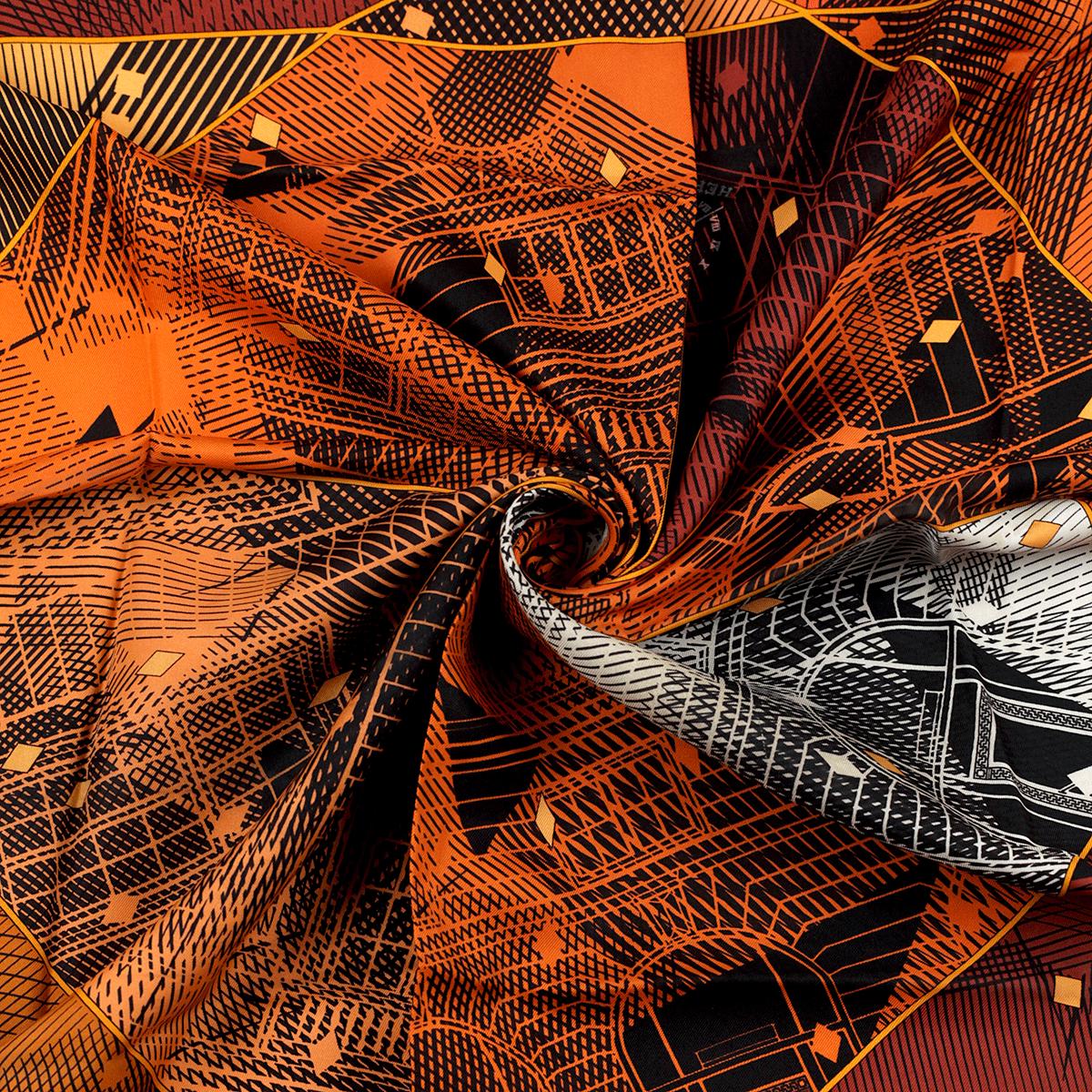 Hermes Scarf "Faubourg by Night" by Benoit Pierre Emery 90cm Silk | Carre Foulard