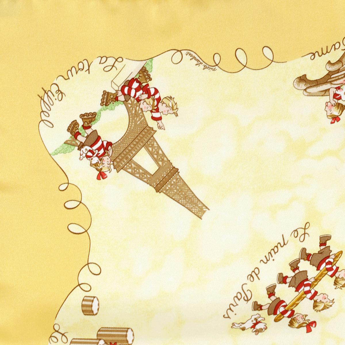 Hermes Scarf 45cm "Les Triples" by Nicole Lambert Silk Gavroche