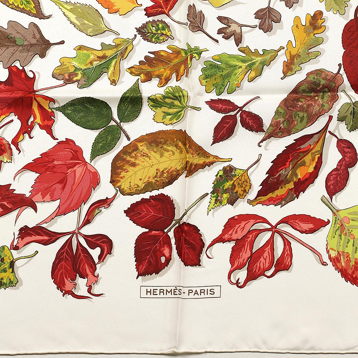Hermes Scarf "Tourbillon" by Christiane Vauzelles 90cm Silk