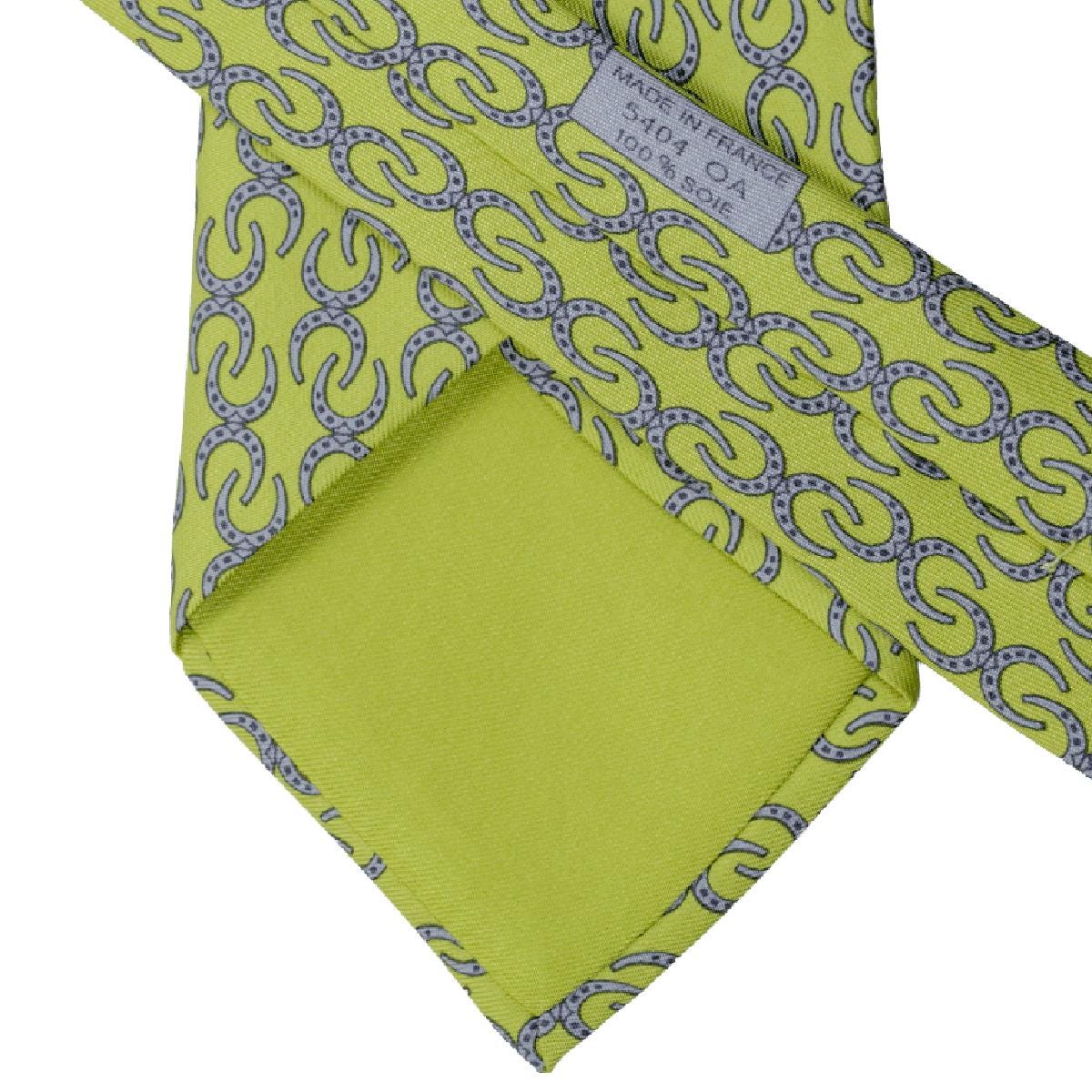 Hermes Men's Silk Tie Horseshoe Pattern 5404 | Necktie Cravate