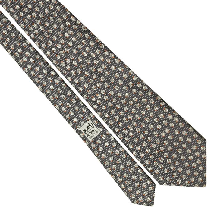 Hermes Men's Silk Tie Whisical Ladybugs Pattern 5597