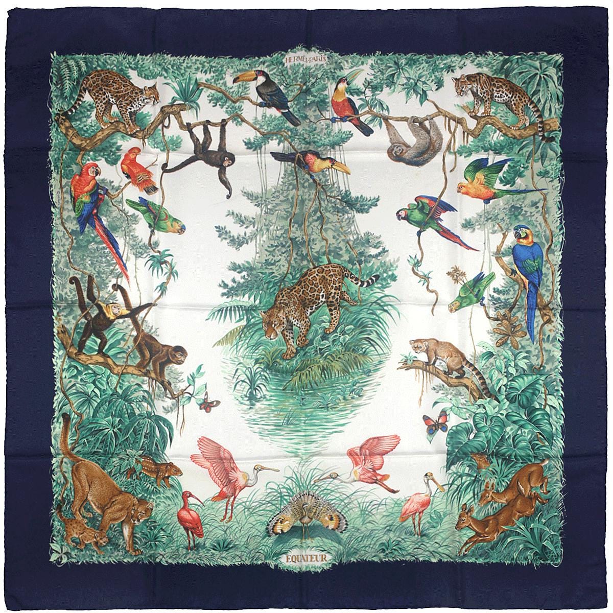 Hermes Scarf "Equateur" by Robert Dallet 90cm Silk