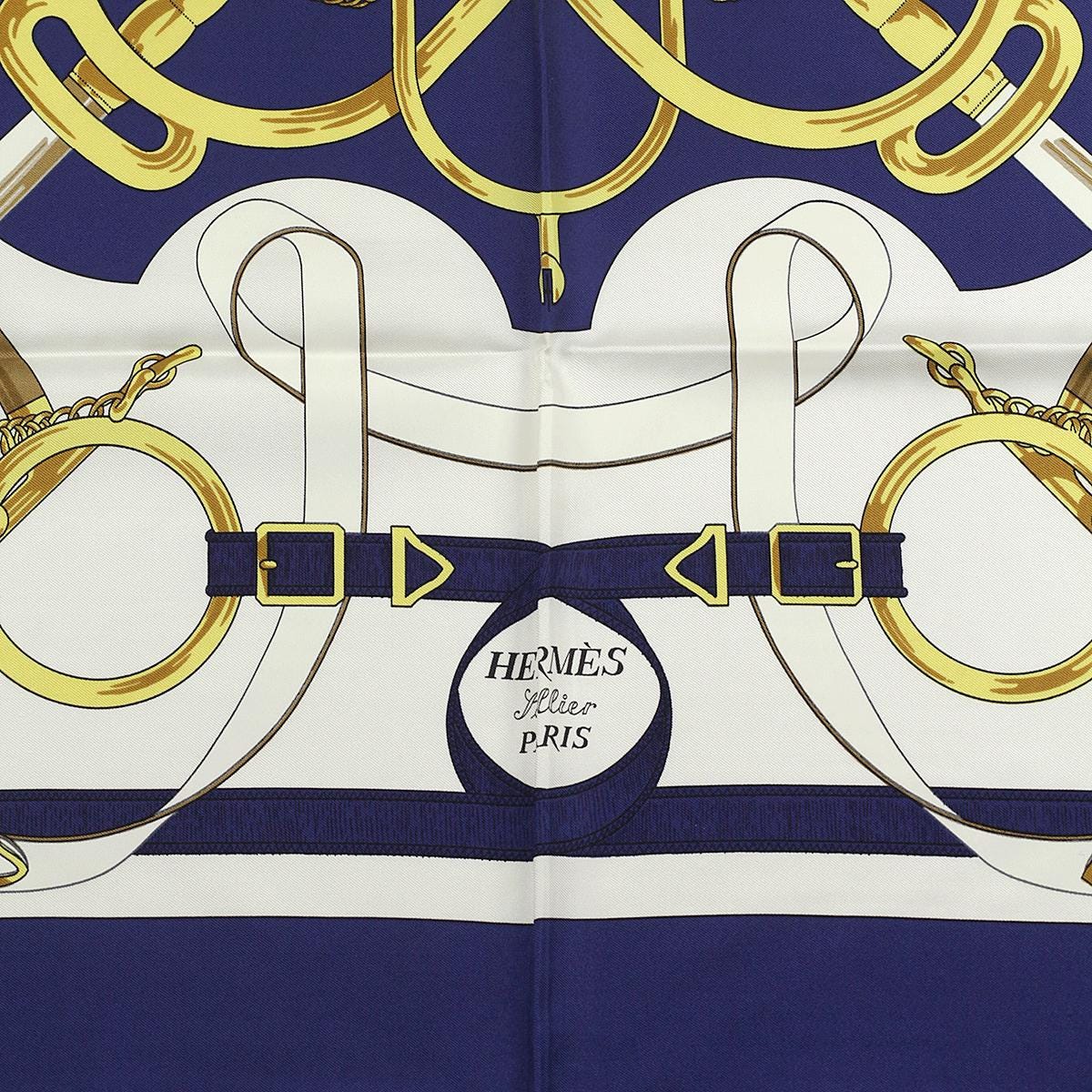 Hermes Scarf "Eperon d'Or" by Henri d'Origny 90cm Silk