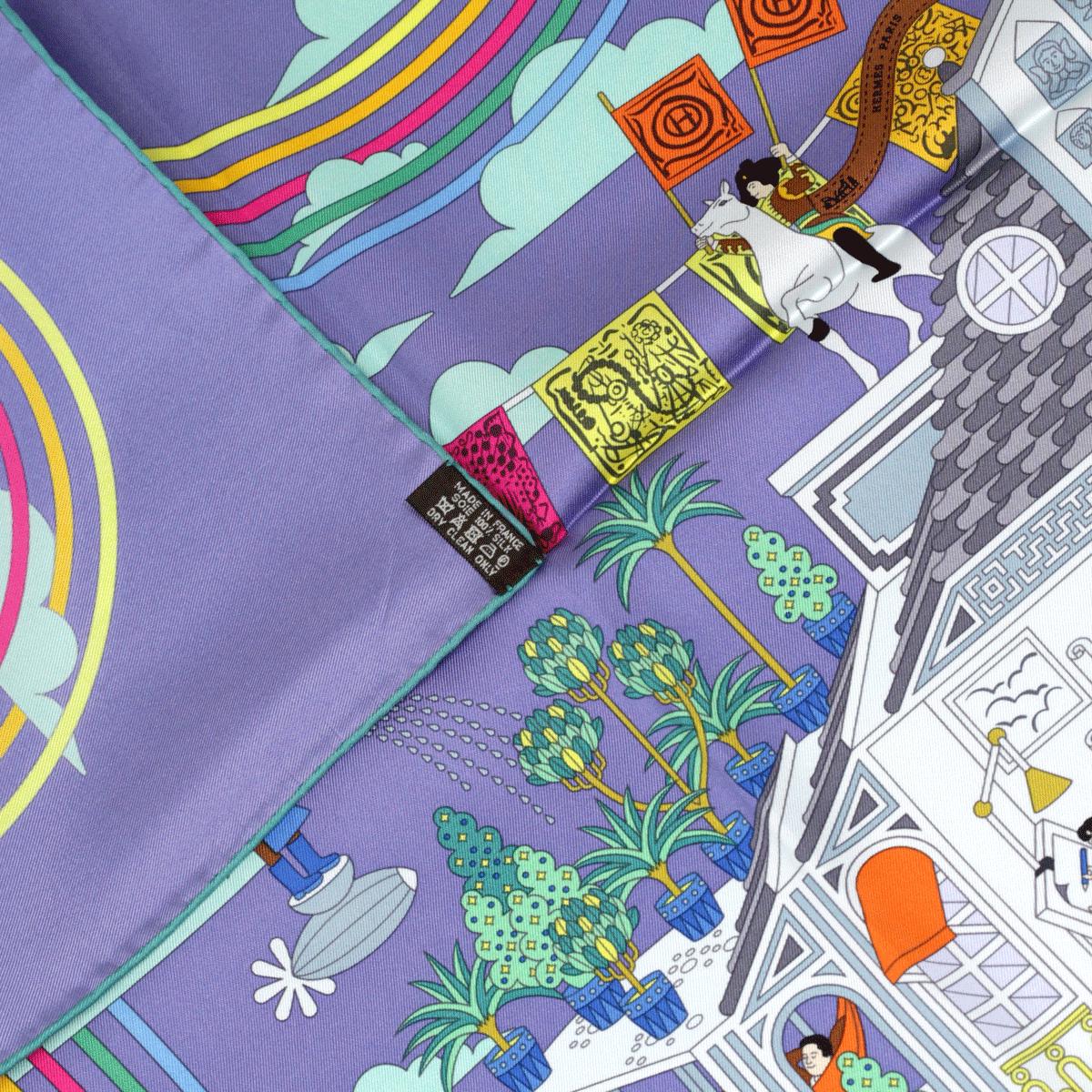 Hermes Scarf "La Maison des Carrés" by Pierre Marie 90cm Silk | Carre Foulard