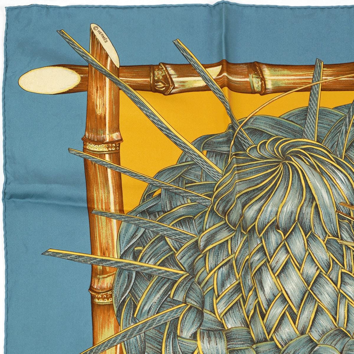 Hermes Scarf "Jardin Creole" by Valerie Dawlat Dumoulin Vintage 90cm Silk | Carre Foulard