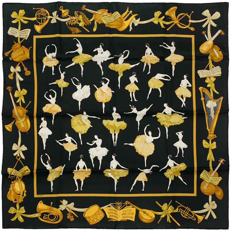 Hermes Scarf "La Danse" by Jean-Louis Clerc 90cm Silk | Carre Foulard