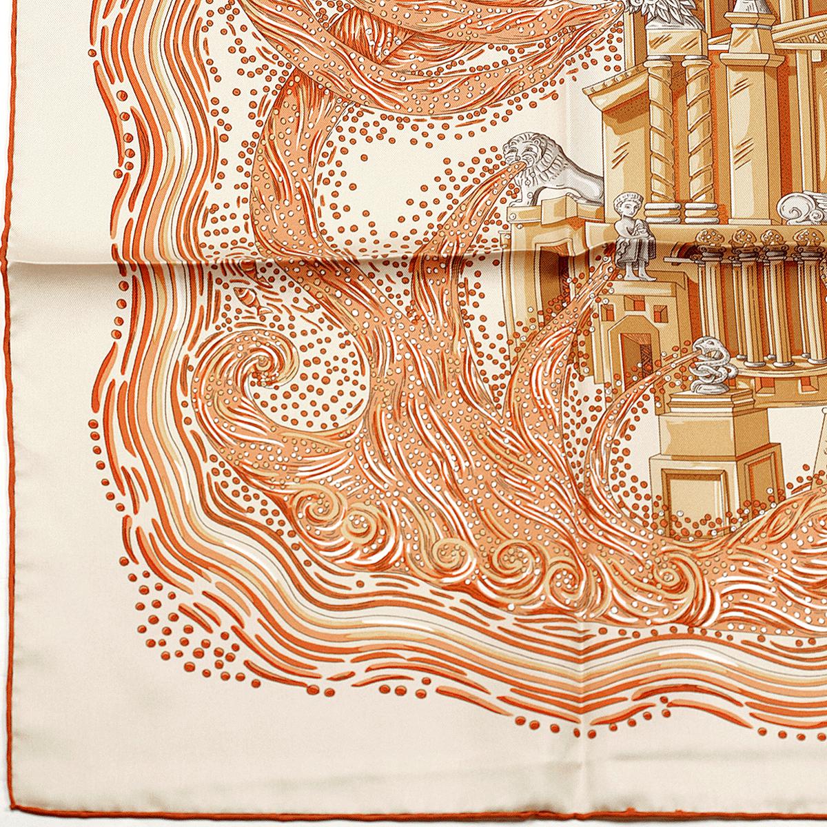 Hermes Scarf "Les Rivieres de Babel" by Annie Faivre 90cm Silk | Carre Foulard