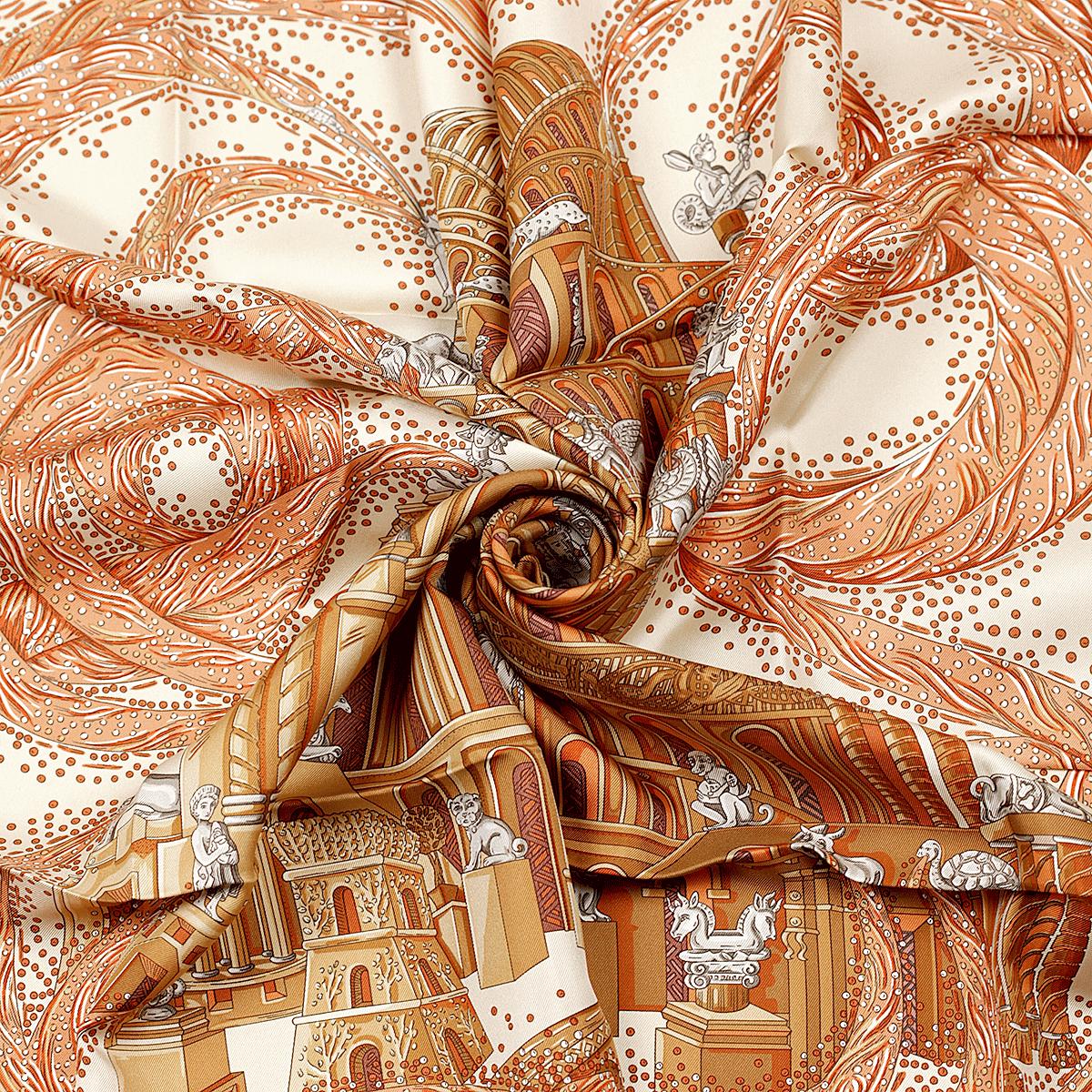 Hermes Scarf "Les Rivieres de Babel" by Annie Faivre 90cm Silk | Carre Foulard