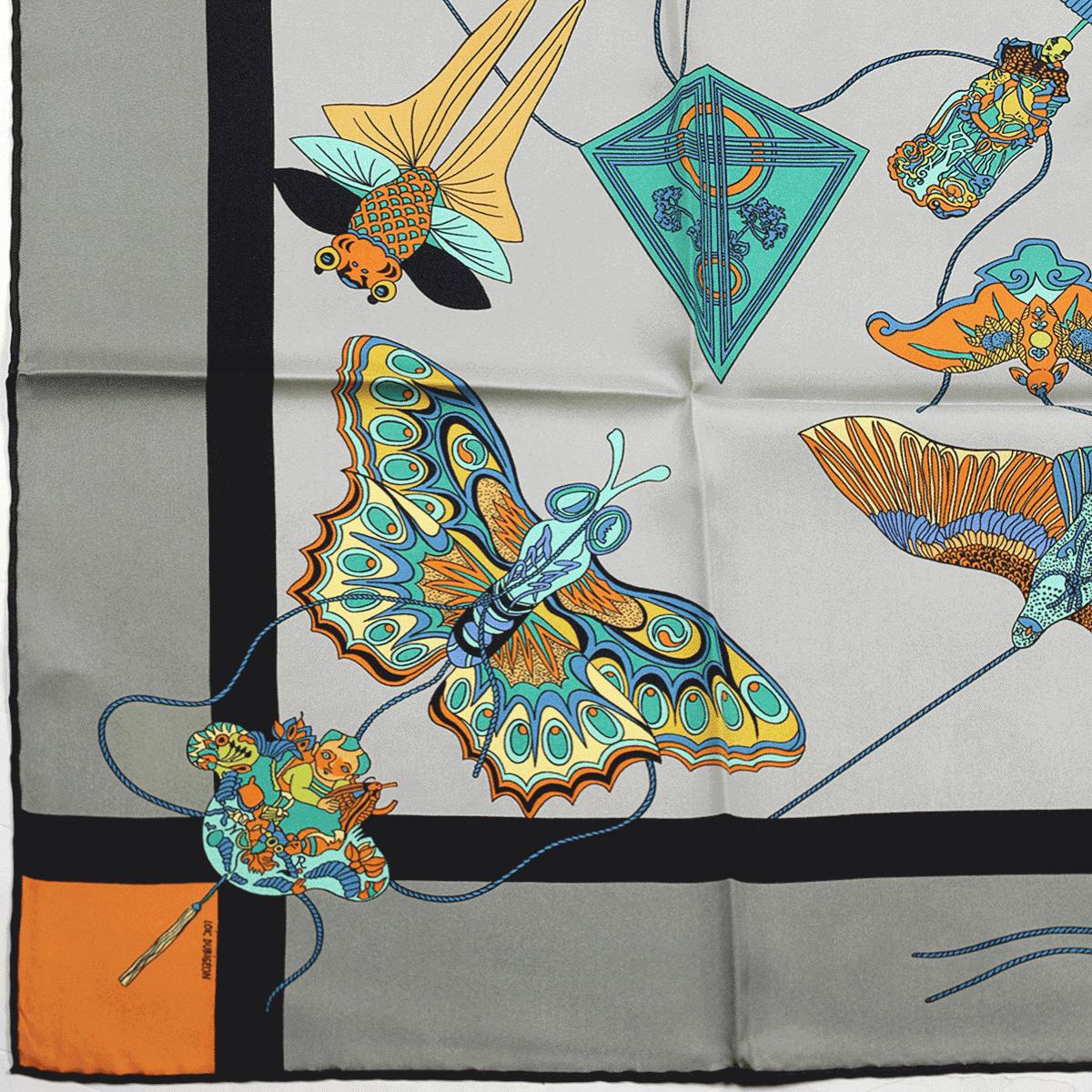 Hermes Scarf "Soies Volantes" by Loic Dubigeon 90cm Silk | Carre Foulard Rare