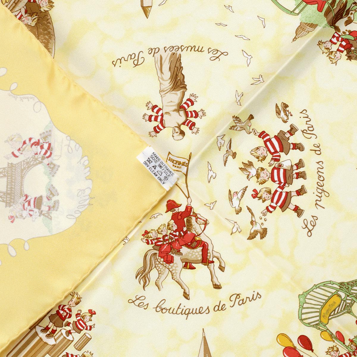 Hermes Scarf 45cm "Les Triples" by Nicole Lambert Silk Gavroche