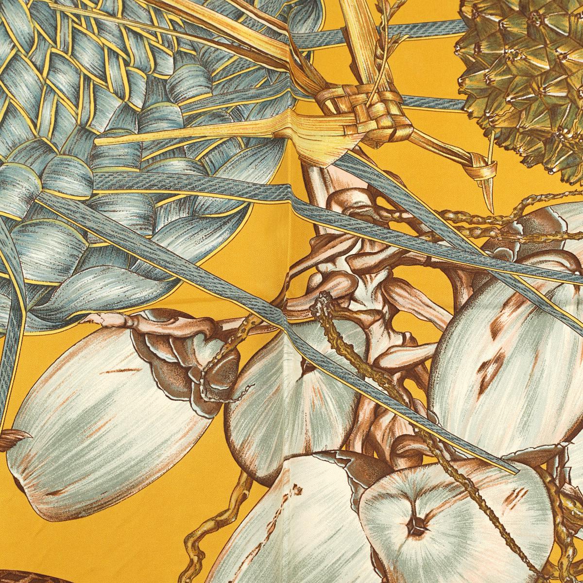 Hermes Scarf "Jardin Creole" by Valerie Dawlat Dumoulin Vintage 90cm Silk | Carre Foulard