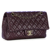 Chanel Bag Classic Double Flap Brown Quilted Lambskin Leather with Gold Hardware M