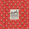 HERMES TIE Auth Mens Silk Necktie Perched Birds Pattern 5633