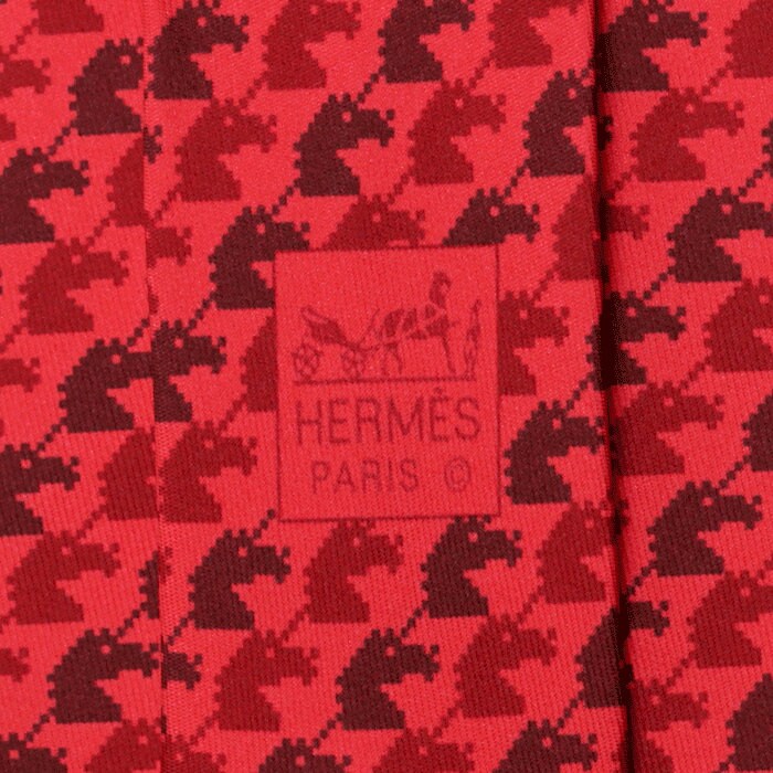 Hermes Men's Silk Tie Whimsical Pixelated Unicorns Pattern 5344 | Necktie Cravate