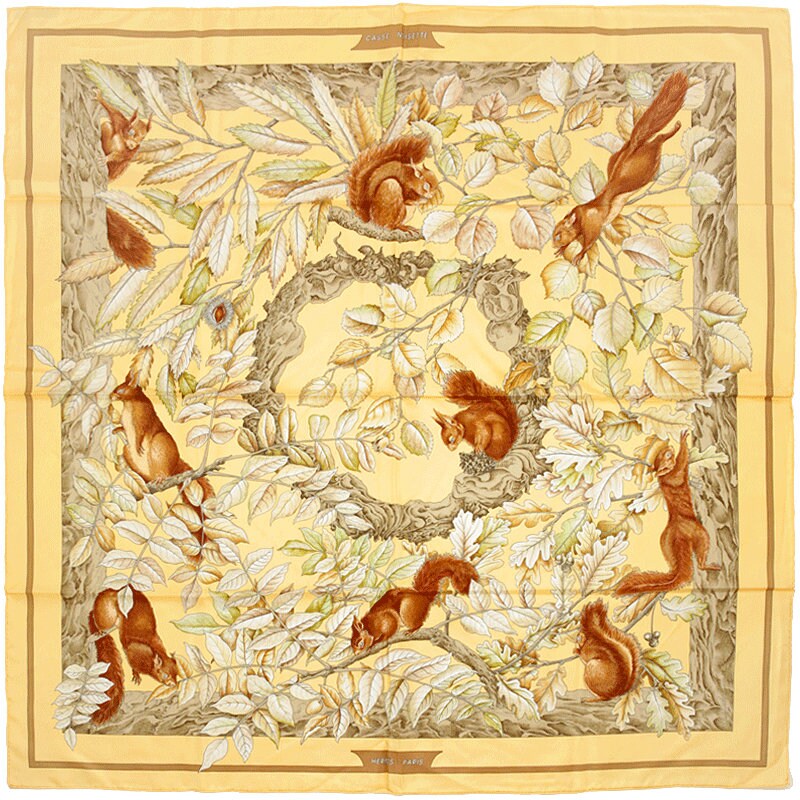 エルメス HERMES スカーフ カレ90 CASSE NOISETTE エルメス カレ90 CASSE NOISETTE くるみ割り スカーフ シルク