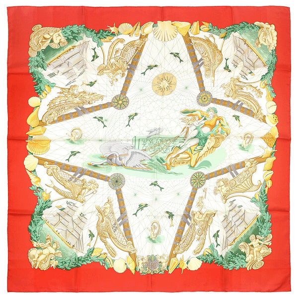 Hermes Scarf "Balade Oceane" by Julia Abadie 90cm Silk