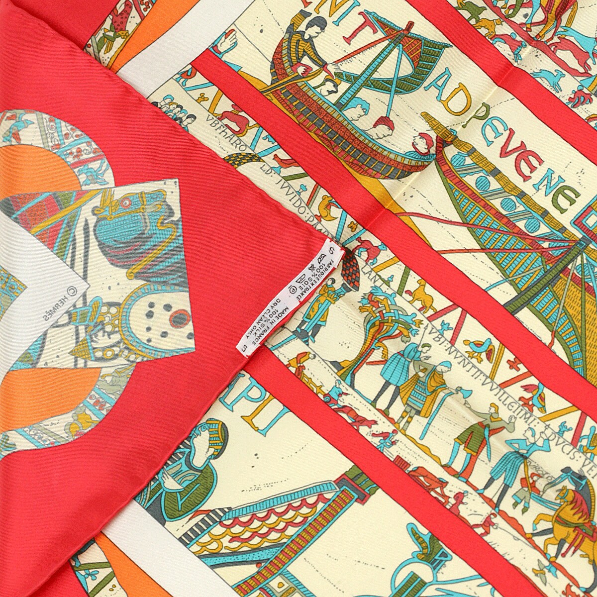 Hermes Scarf "A la Gloire de Guillaume" by Loic Dubigeon 90cm Silk | Carre Foulard