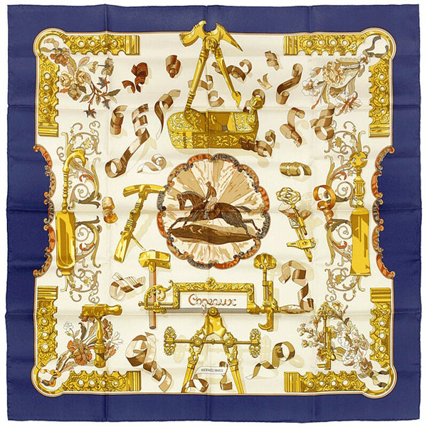 Hermes Scarf "Copeaux" by Caty Latham 90cm Silk | Carre Foulard