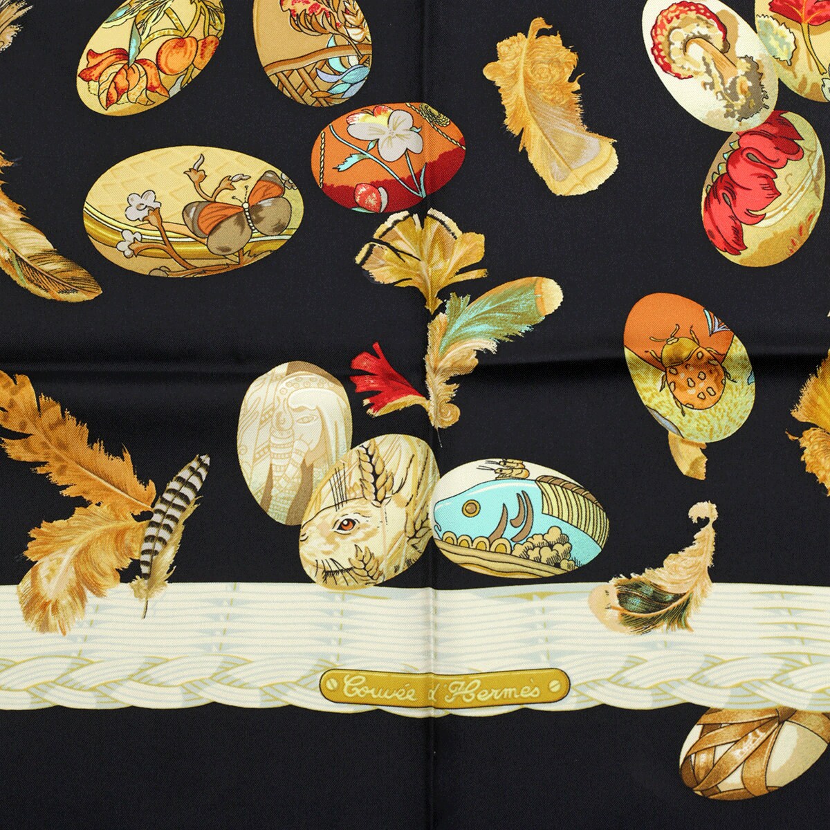 Hermes Scarf "Couvee d'Hermes" by Caty Latham 90cm Silk | Carre