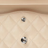 Chanel Bag Classic Double Flap Beige Caviar Leather with Silver Hardware Jumbo