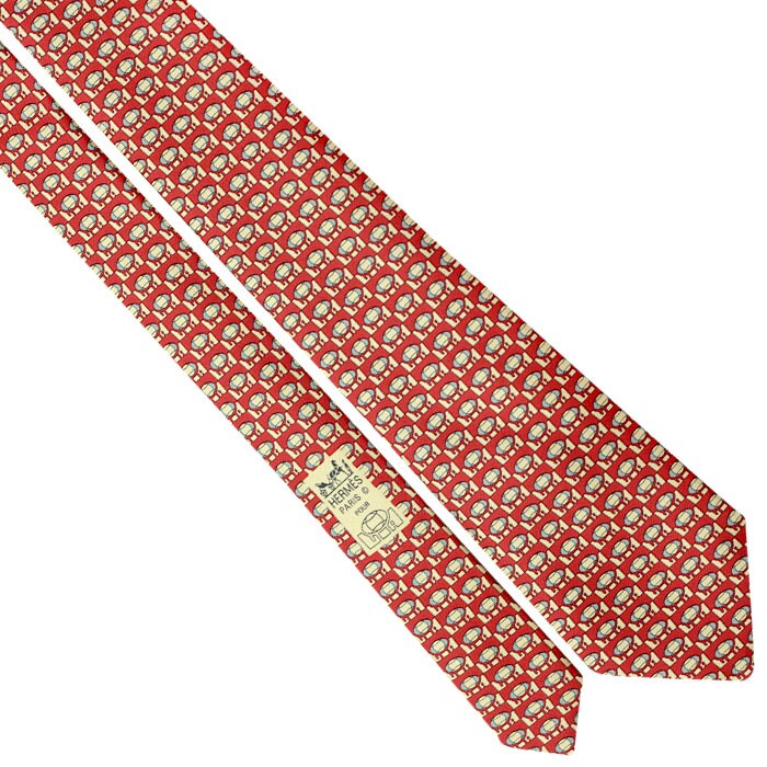 Limited Tie Hermes Men's Silk Tie Hermes for L.I.A. Pattern 7814