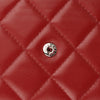 Chanel Bag Wallet on Chain (WOC) Red Quilted Lambskin Leather with Silver Hardware