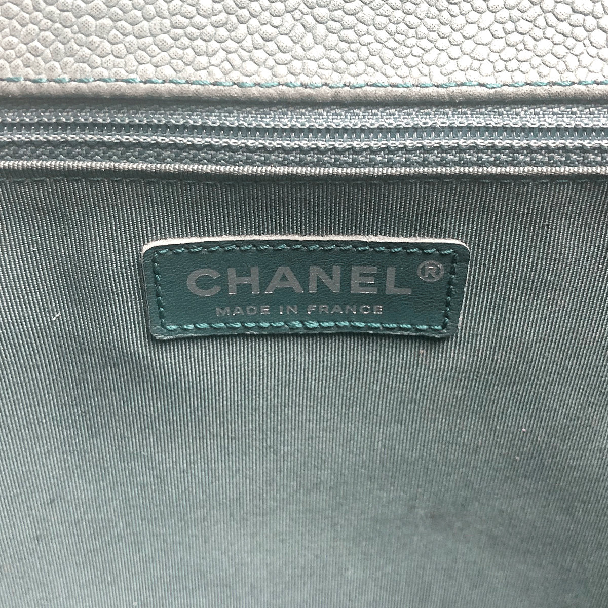 Chanel Boy Bag Large Caviar Leather with Ruthenium Hardware