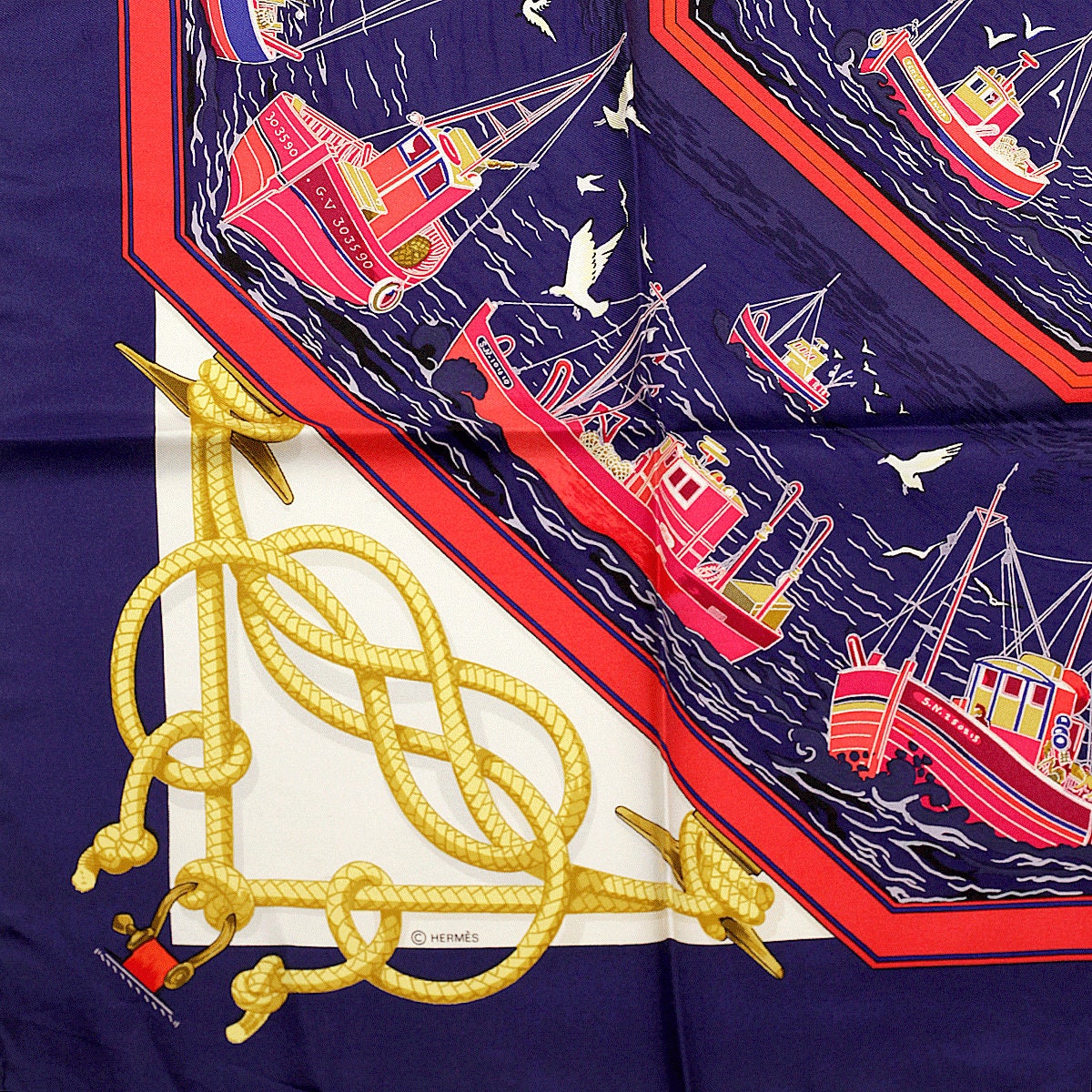 Hermes sold Retour De Peche Rare Silk Scarf