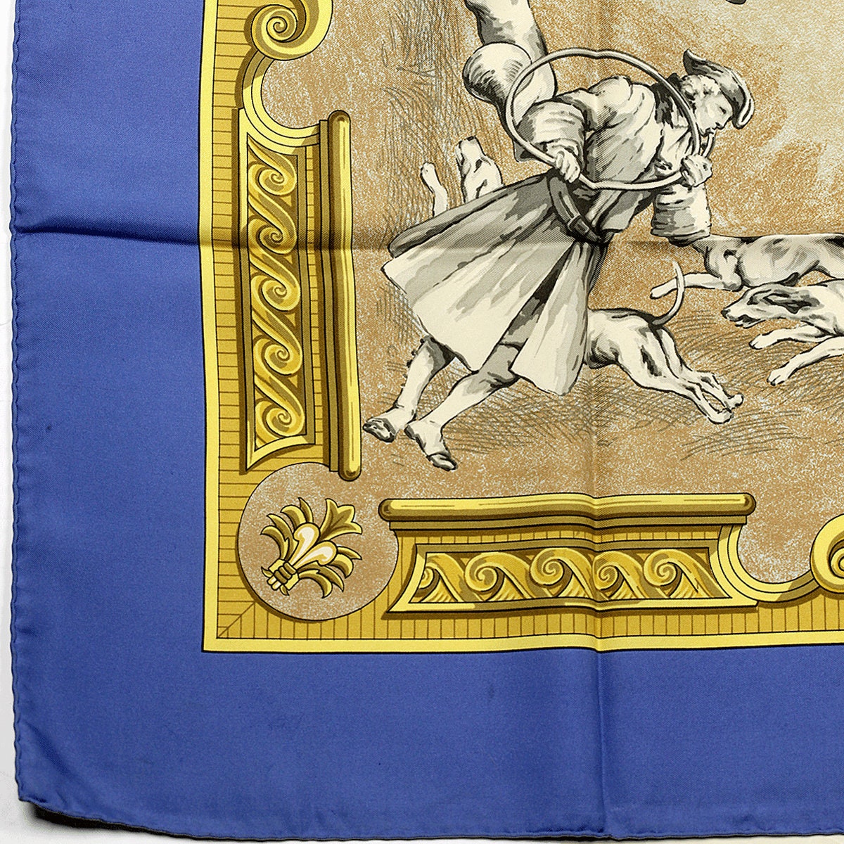 Hermes Scarf &quot;Chiens et Valets&quot; by Charles Hallo 90cm Silk | Carre Foulard