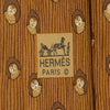 Hermes Men's Silk Tie Whimsical Owls Pattern 7738