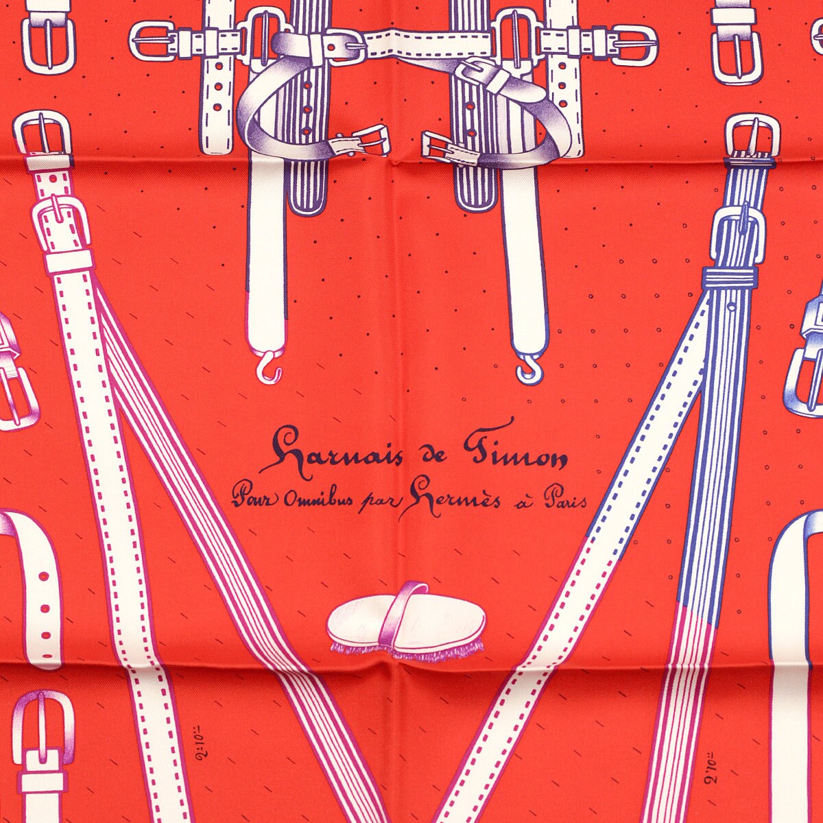 Hermes Scarf "Harnais de Timon" by Florence Manlik 90cm Silk