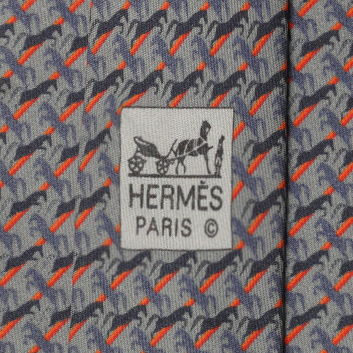 Hermes Men's Silk Tie Mustangs Pattern 5638