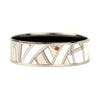 Hermes Bracelet 65 Wide Enamel Palladium Silver Tohu Bohu | Bangle SHW