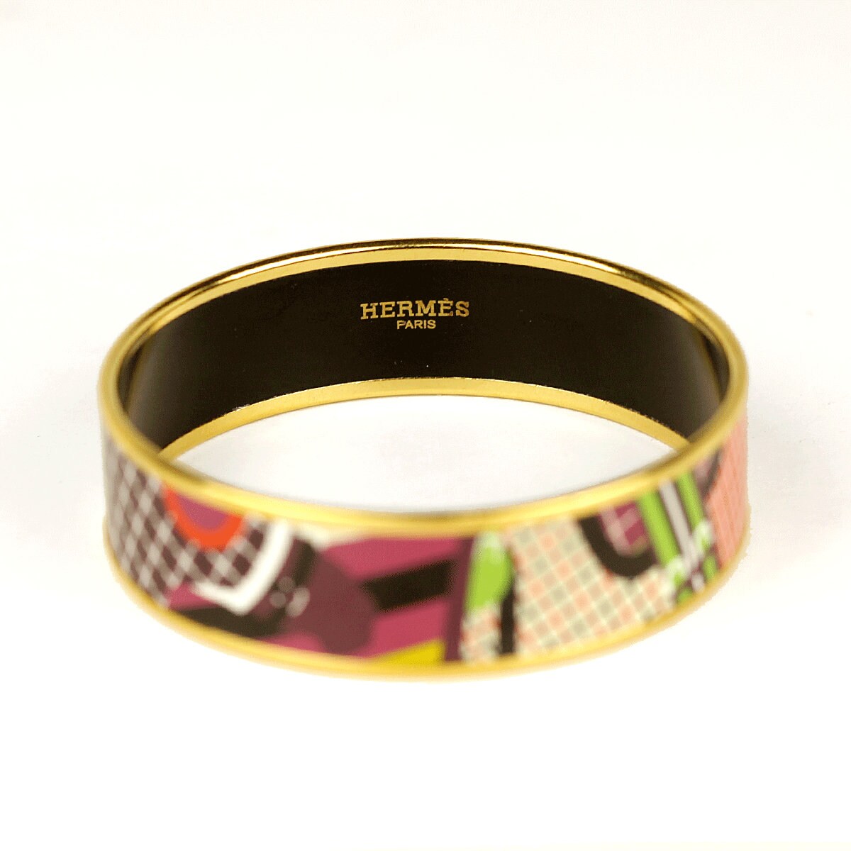 Hermes Bracelet 65 Wide Gold Enamel | Bangle GHW