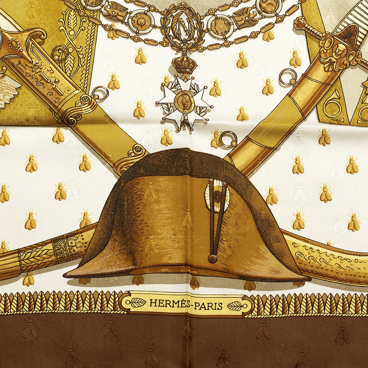Hermes Scarf "Napoleon" by Philippe Ledoux 90cm Silk Jacquard | Carre Foulard