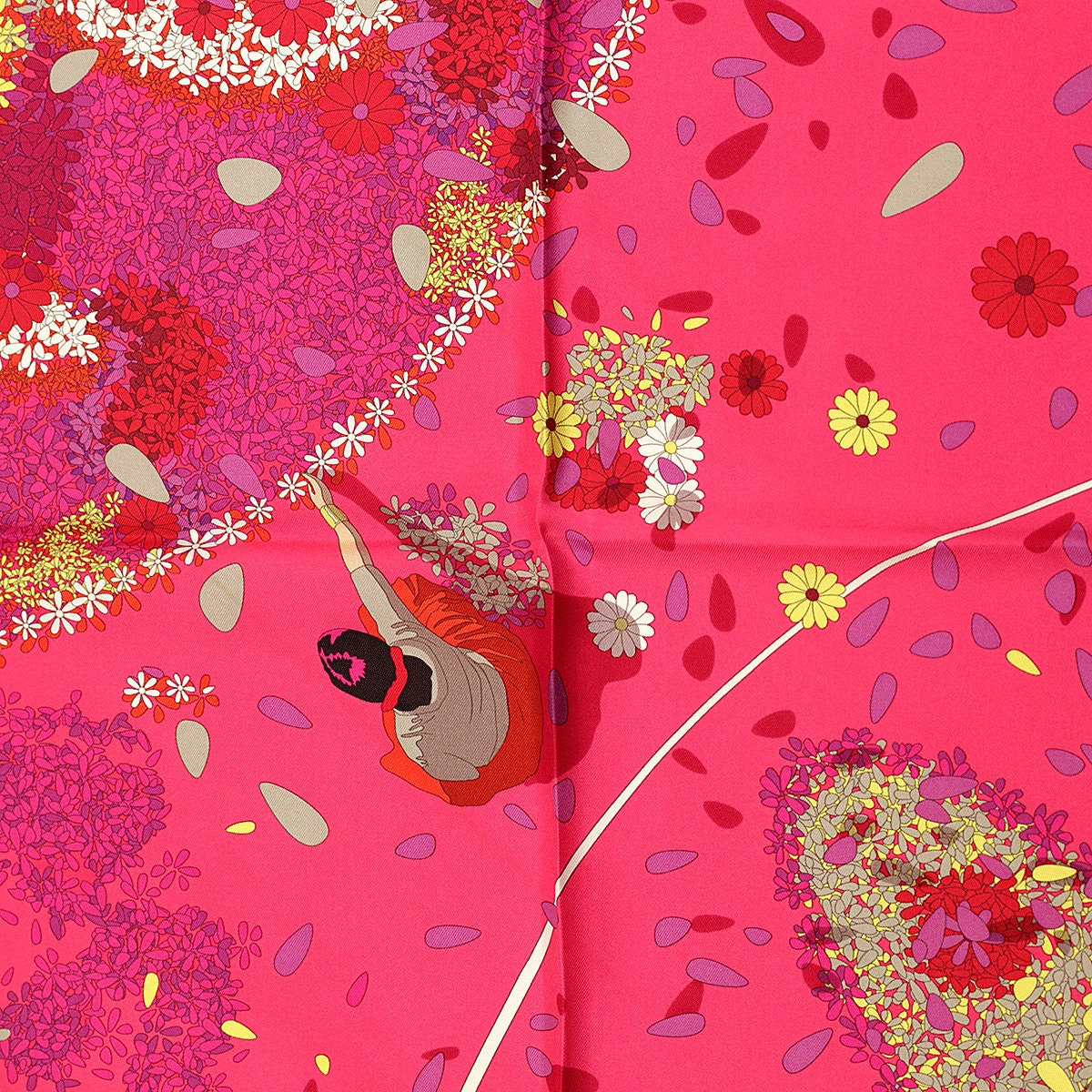 HERMES カレ 90 OFFRANDES D'UN JOUR 花の捧げ物 Hermes Scarf 