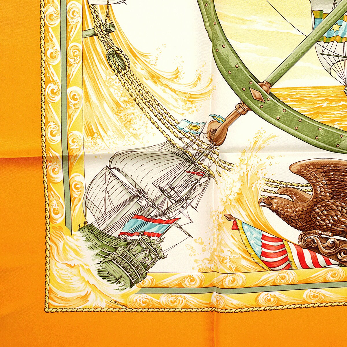 Hermes Scarf "Vive le Vent" by Laurence Bourthoumieux 90cm Silk | Carre Foulard