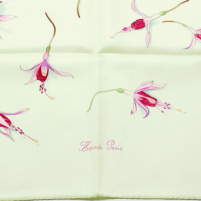 Hermes Scarf "Fleurs de Fuchsia" by Leigh P. Cook 90cm Silk