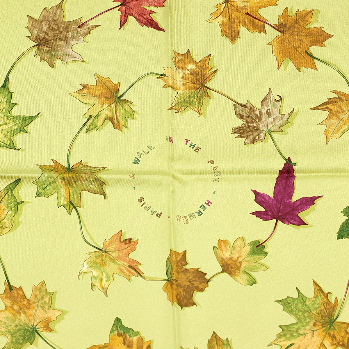 Hermes Scarf "Walk in the Park" by Leigh P. Cook 90cm Silk | Carre Foulard
