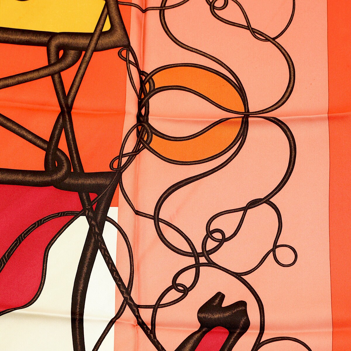 HERMES COUP de FOUET Carré COUP DE FOUET - FOULARD HERMES 90CM - ETAT NEUF