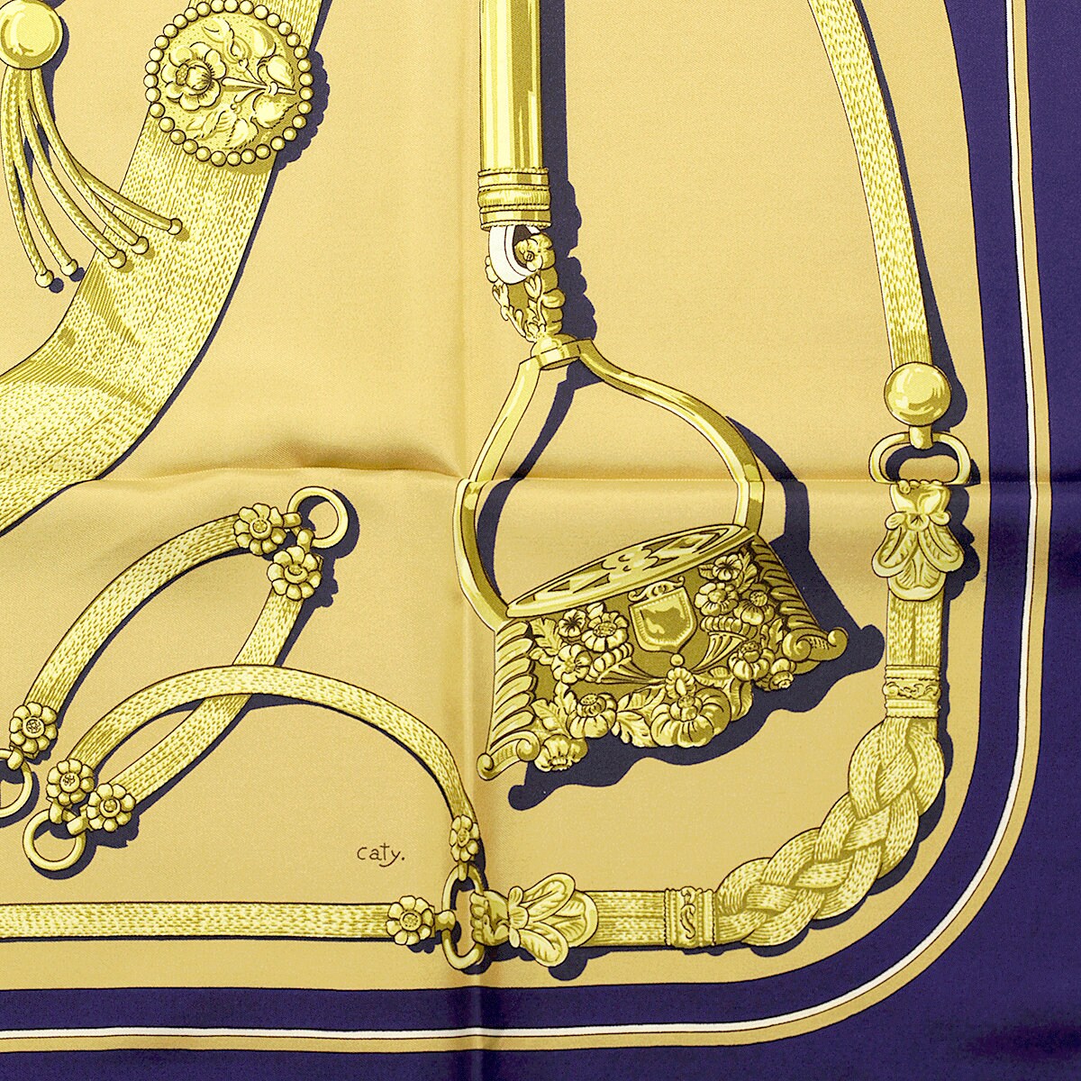 Hermes Scarf "Gaucho" by Caty Latham 90cm Silk | Carre Foulard