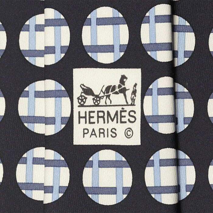 Hermes Men's Silk Tie Geometric Twillpop Pattern 5311