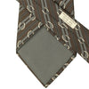 Hermes Men's Silk Tie Horseshoe Stripes Pattern 5276