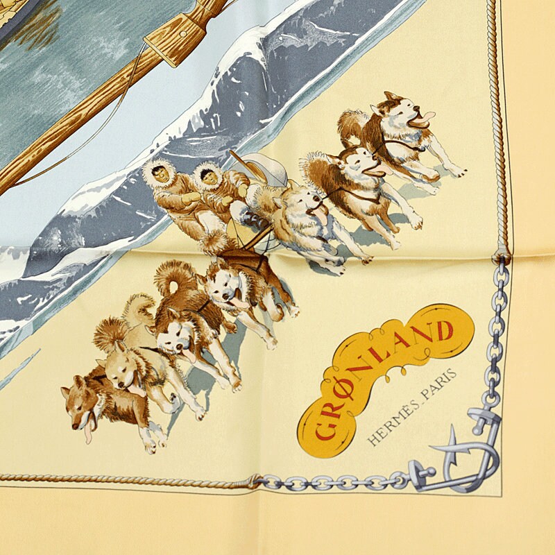 Hermes Scarf "Gronland" by Philippe Ledoux 90cm Silk | Carre Foulard