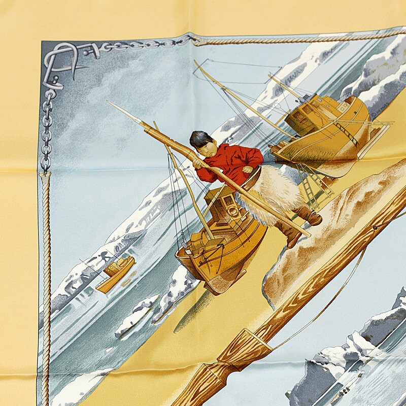 Hermes Scarf "Gronland" by Philippe Ledoux 90cm Silk | Carre Foulard