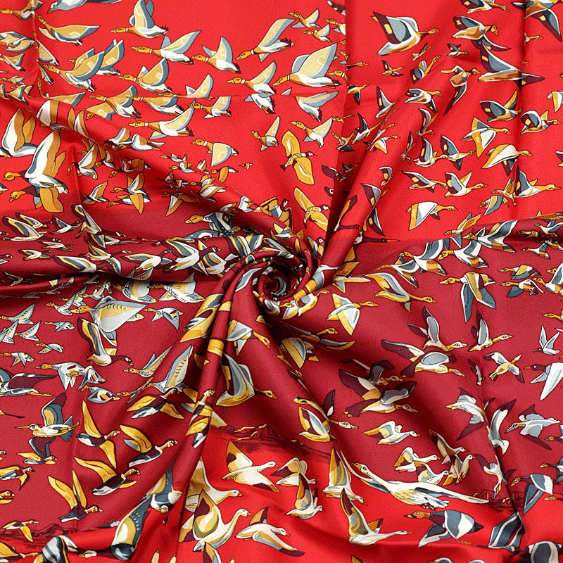 Hermes Scarf "Libres Comme l'Air" by Annie Faivre 90cm Silk | Carre Foulard