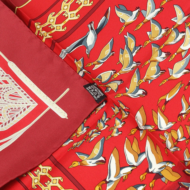 Hermes Scarf "Libres Comme l'Air" by Annie Faivre 90cm Silk | Carre Foulard