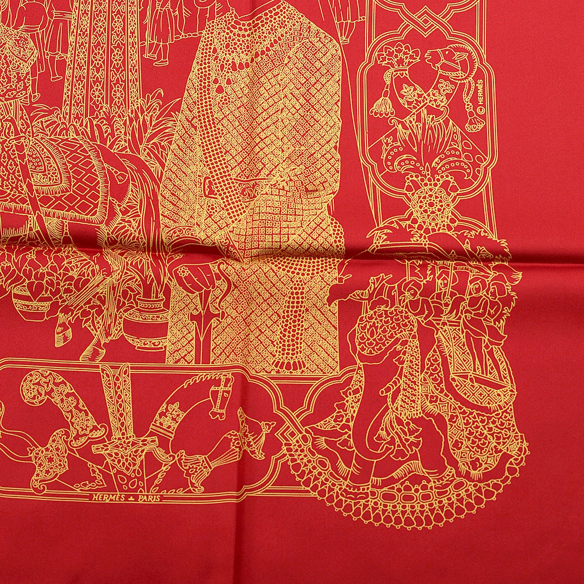 Hermes Scarf "Splendeur des Maharajas II" by Catherine Baschet 90cm Silk | Foulard Carre