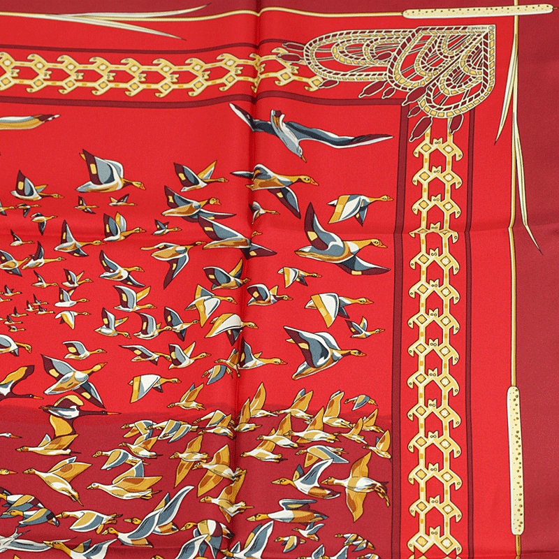 Hermes Scarf "Libres Comme l'Air" by Annie Faivre 90cm Silk | Carre Foulard