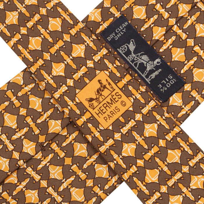 Hermes Men's Silk Tie Geometric Pattern 5517 | Necktie Cravate